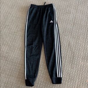 Adidas Charcoal Joggers with White Accents